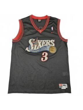 Vintage Sixers Iverson Basketball Jersey Nike XL No. 3 Philly 76ers Philadelphia